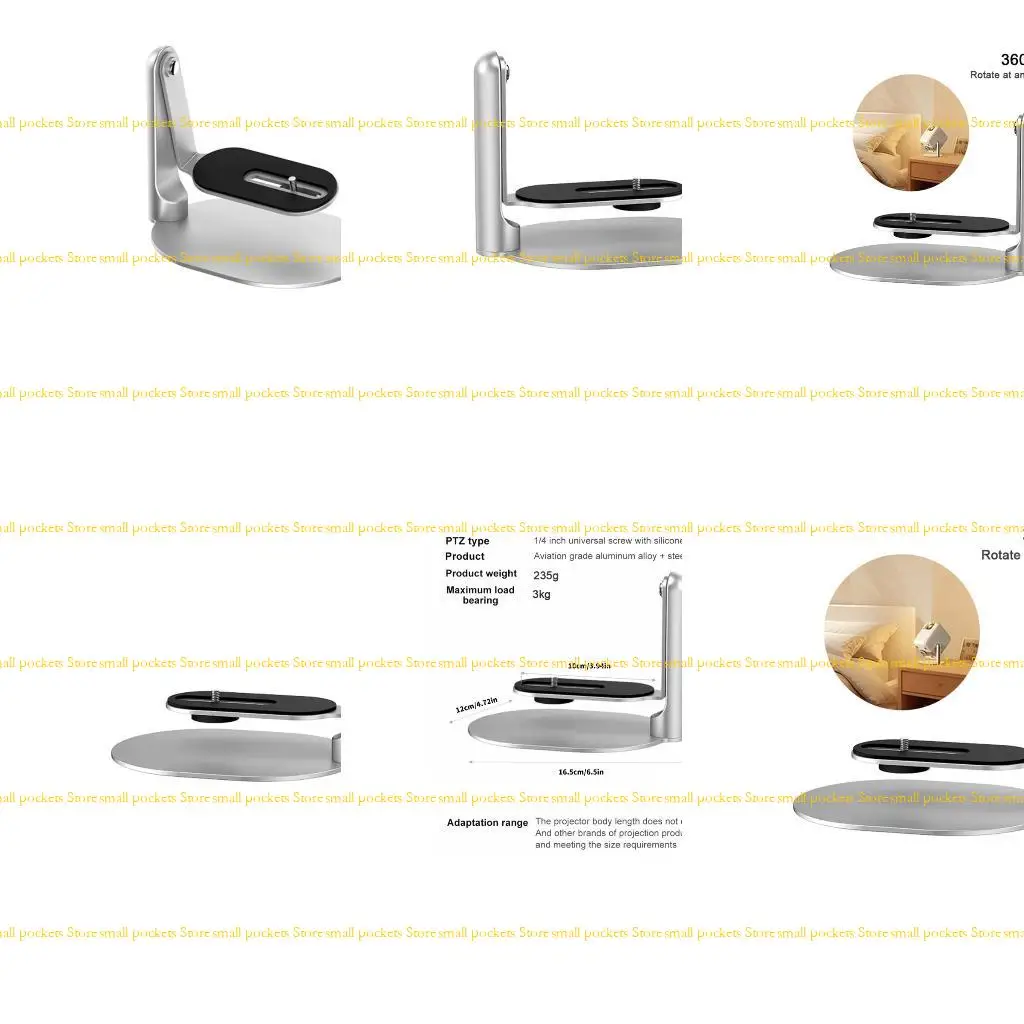 Tabella del proiettore rotante a 360 gradi Base da 6,6 libbre.