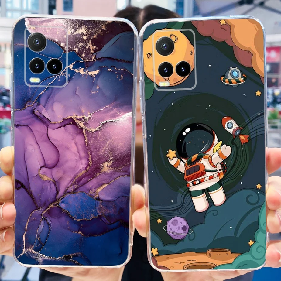 For Vivo Y33s 4G Case Vivo Y21 Y21s V2110 V2111 Cute Painted Cover Soft Silicone Phone Case For Vivo Y21s VivoY21 Y33s 4G Bumper