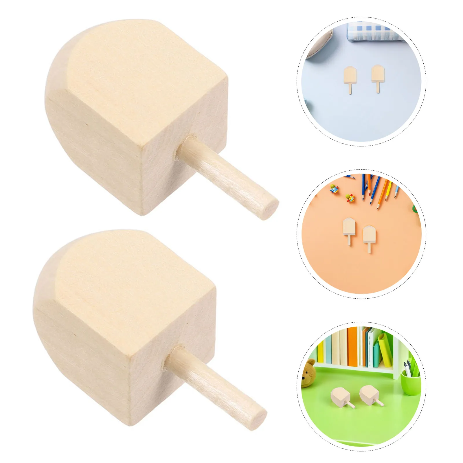 

15 шт. деревянных заготовок для гирлянд (дрейделей) с натуральной отделкой, деревянные фигурки для поделок, деревянные волчки для Хануки, для творческих праздничных проектов