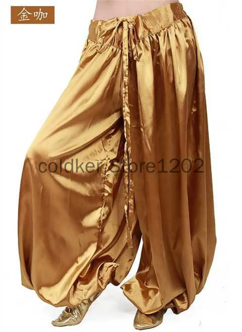 Sexy Satin Halloween Belly Dance Tribal Harem Pants Bellydance Pants Egyptian Lantern Pants For Christmas Loose Trousers