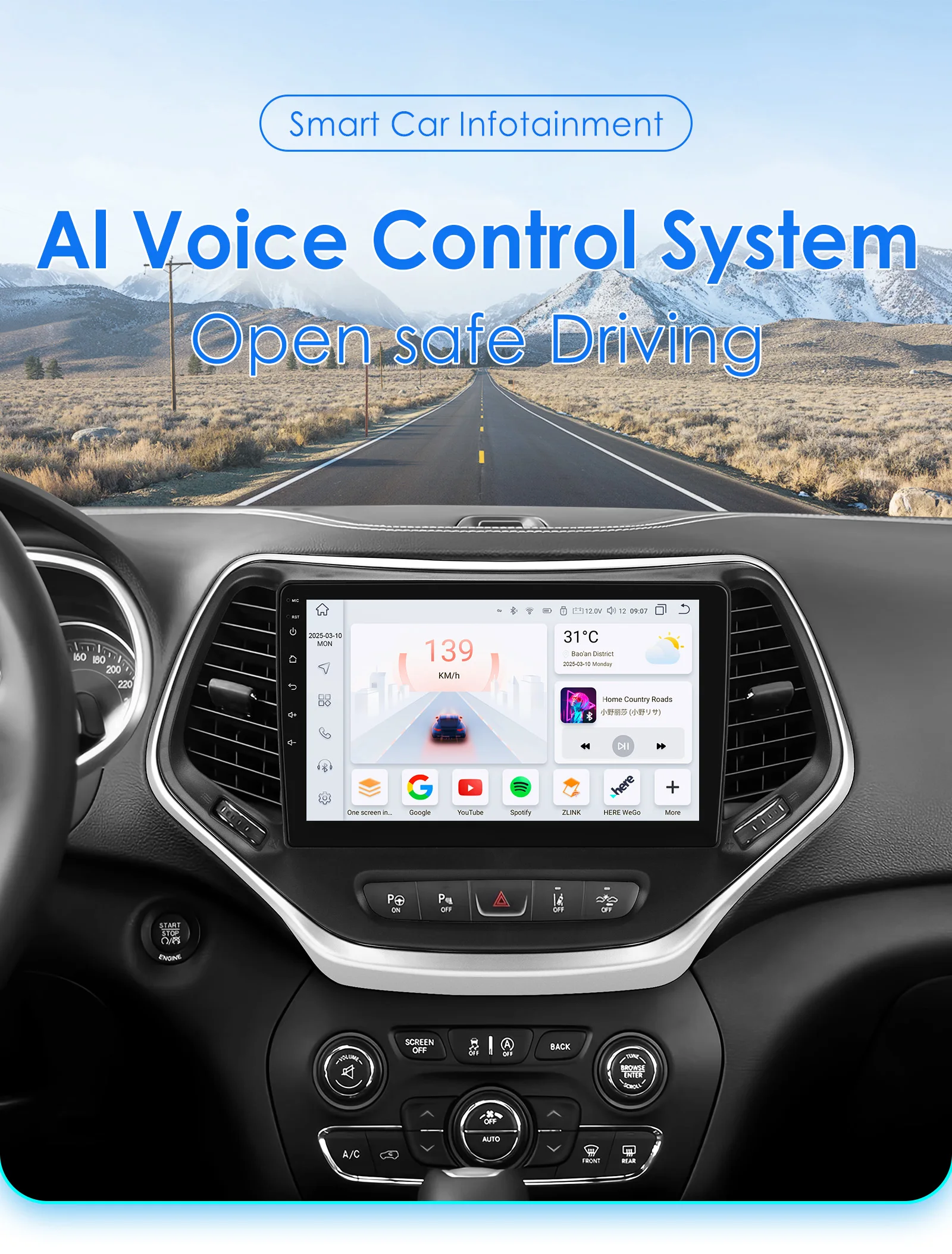 Android car radio for Jeep Cherokee KL photo