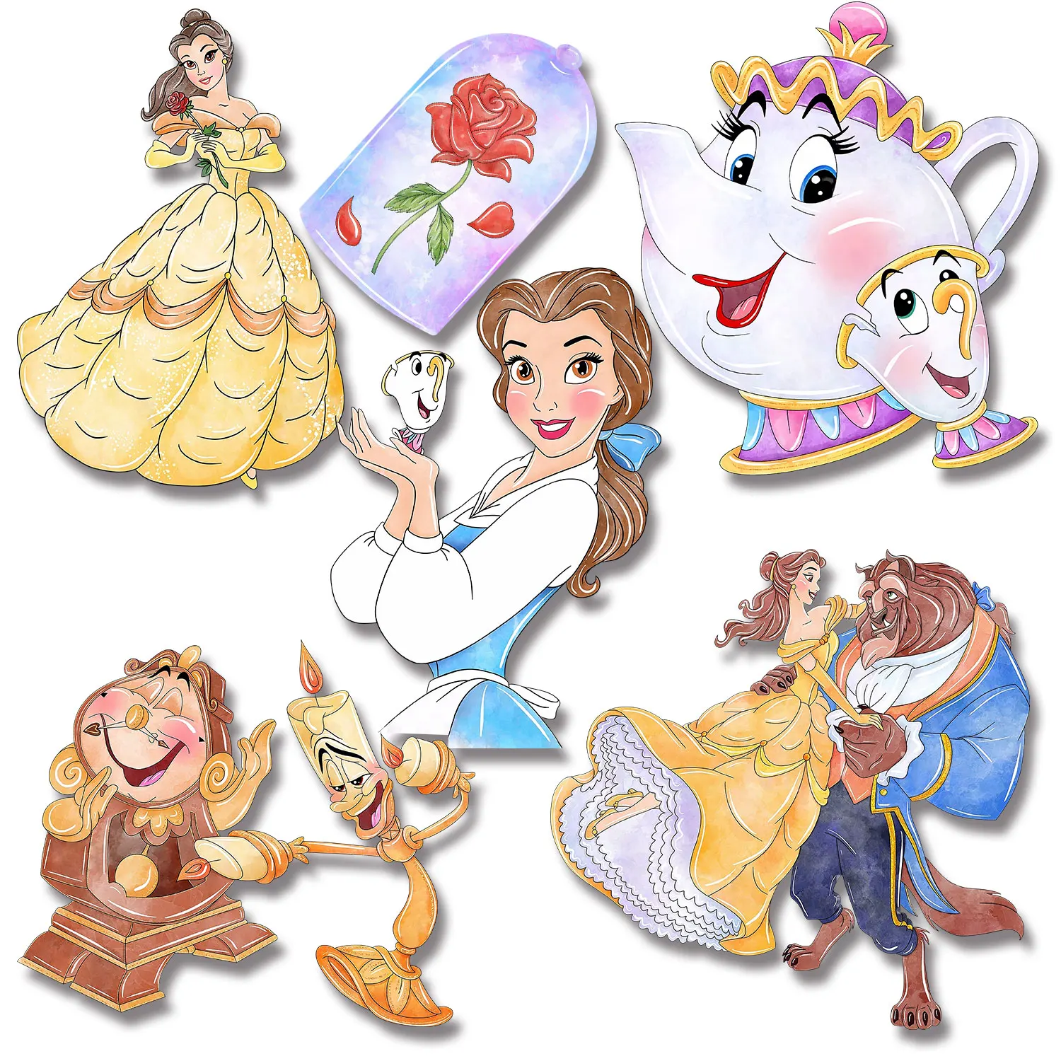 Beauty and the Beast Belle\'s Tales of Friendship Iron-on Transfers for Clothing  Easy to Use DIY Appliques