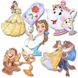 Beauty and the Beast Belle Tales of Friendship trasferimenti termoadesivi per abbigliamento Appliques fai da te facili da usare