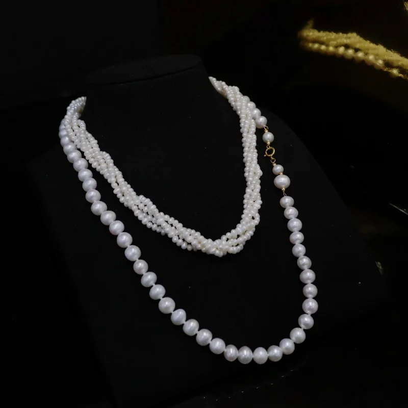 

SGARIT Multi-Wear Design 14-каратное золото, ожерелье из натурального пресноводного жемчуга, элегантные украшения для женщин