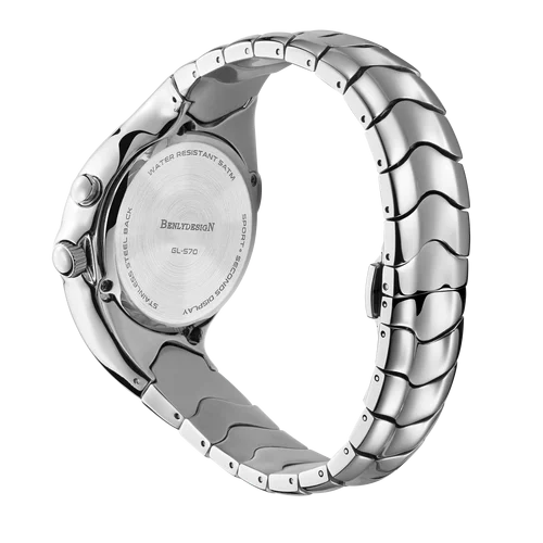 Imagen 2 del producto BENLYDESIGN GL570 Y2K Reloj digital retro para hombre Relojes electrónicos pulidos de acero inoxidable estilo BigTic para hombre