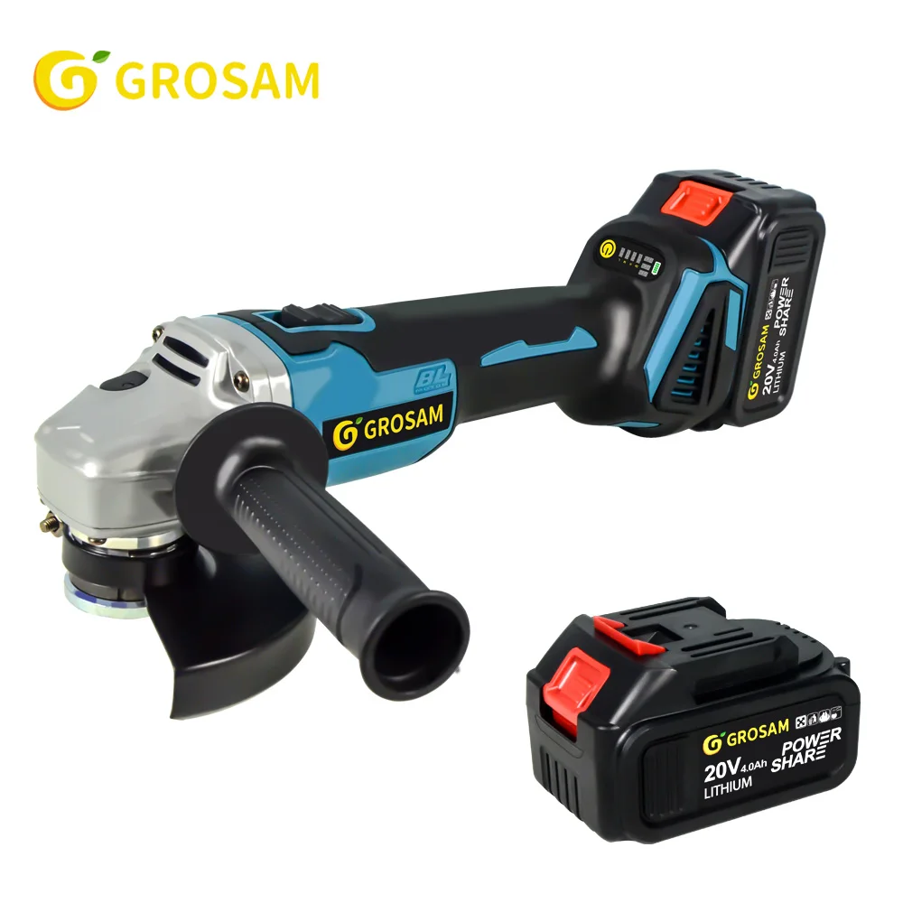 

125MM M14 Brushless Angle Grinder 3 Gears Variable Cordless Angle Grinder with Box Li-on Battery Grinding Machine Cutting Tools