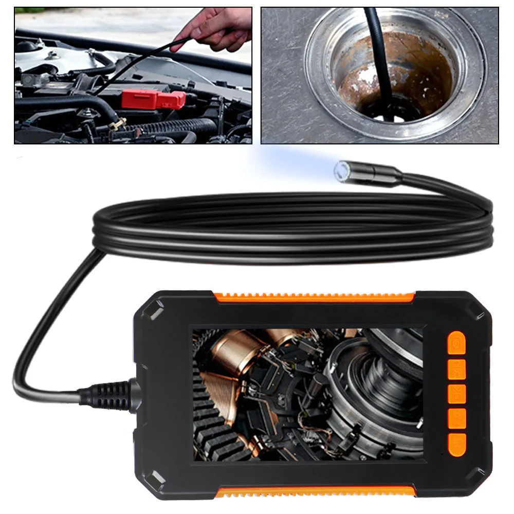 

Промышленный эндоскоп P40, кабель 2 м/5 м, 2600 мАч, IP67, водонепроницаемые автомобильные диагностические инструменты, камера 8 мм, 1920*1080P HD, 4,3-дюймовый IPS-экран