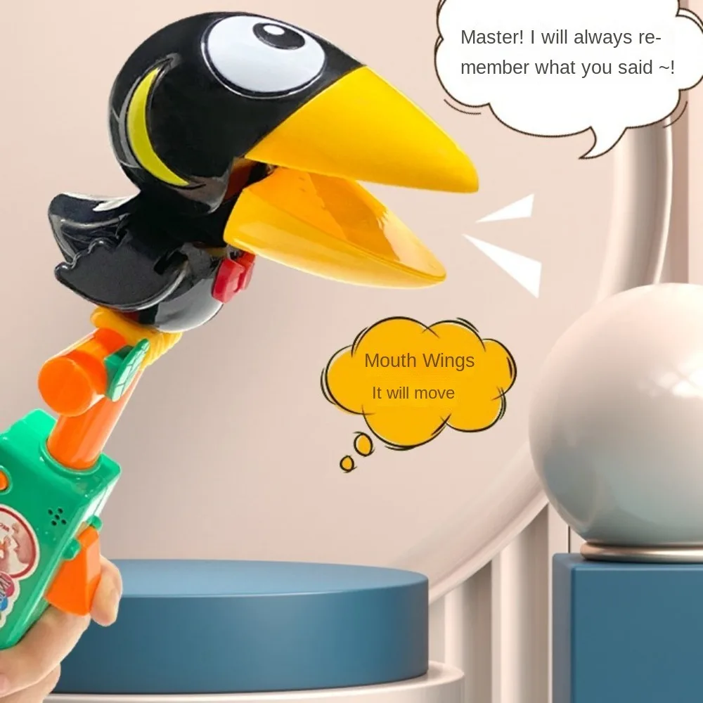Mignon parlant enregistrement électrique parlant perroquet répétition imiter parlant corbeau jouet drôle Animal enregistrement parlant jouets jouets vocaux