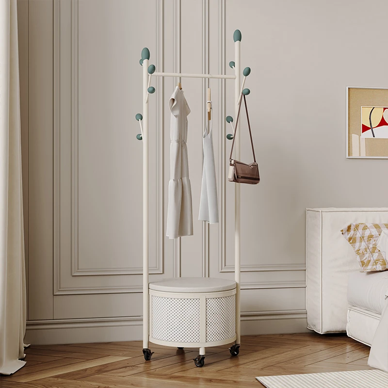 

Bedroom with wheels to hang clothes, porch with storage clothes rack, small apartment movable corner creative storage coat rack