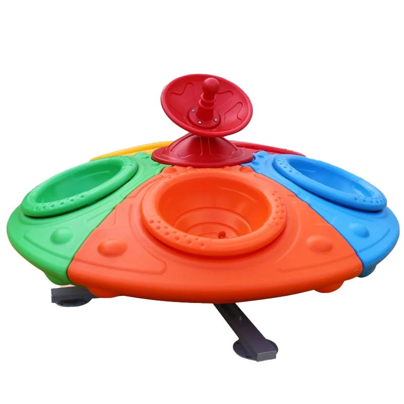 معدات اللعب الخارجية، دائري شعبي مع مقعد دوار، مناسب لأطفال رياض الأطفال والملاهي