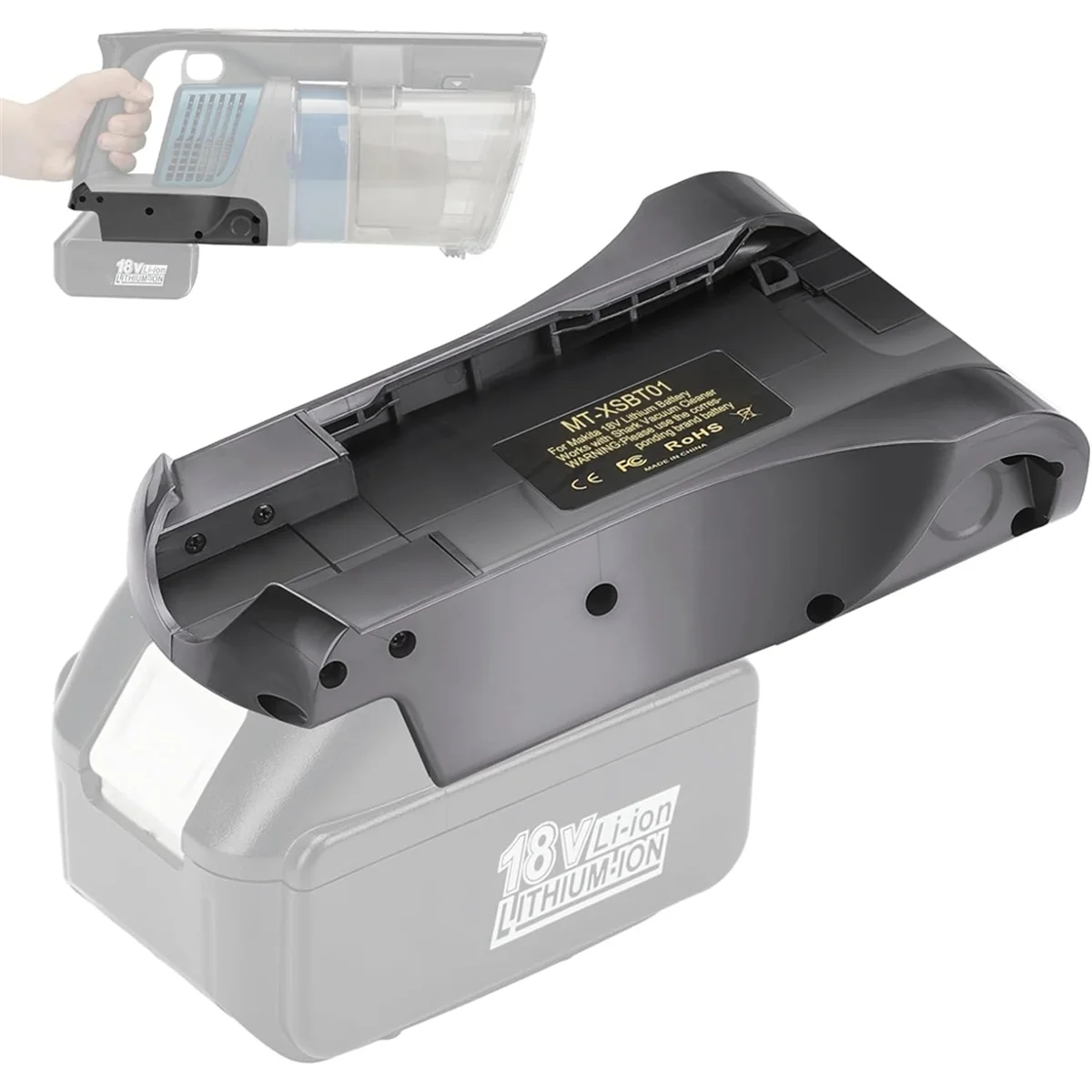 Adaptador de bateria para bateria de íon-lítio Makita 18V para substituir para bateria Shark XSBT620 XSBT750 XSBT700 (não bateria)