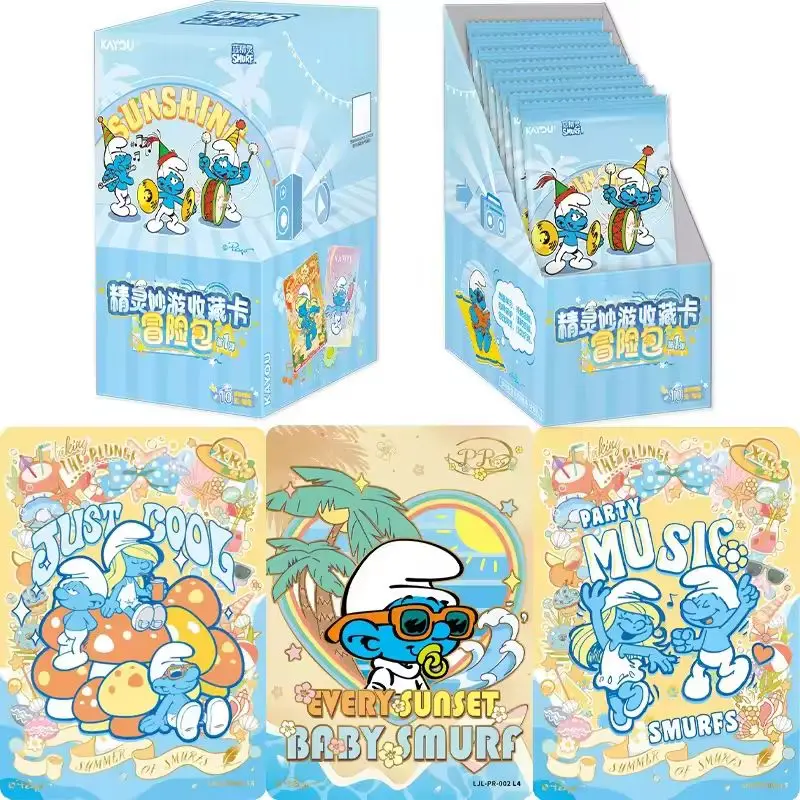 Kayou Schlumpf-Sammelkarten Erste Welle Abenteuer-Pack Sammelkarten für Hobby-Sammler Vollständig versiegelte Displaybox