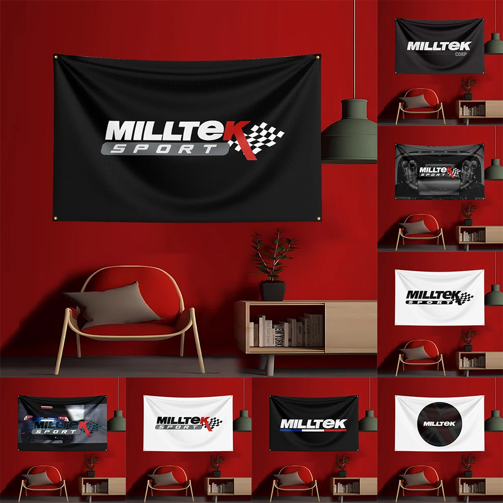 

3x5 Ft Milltek Tool Flag Polyester Printed Cars Flags Banner Tapestry for Room Garage Decor Power Tools Flag