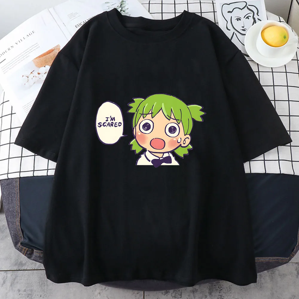 Azumanga Daioh Yotsuba T-shirts Women Fashion Japanese Anime Tshirts 100% Cotton T Shirts Classic Style Clothing Sense of Design