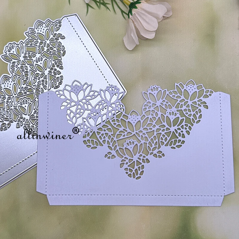 Flower border greeting card Metal Cutting Dies Stencils For DIY Scrapbooking Decorative Embossing Handcraft Die Cutting Template