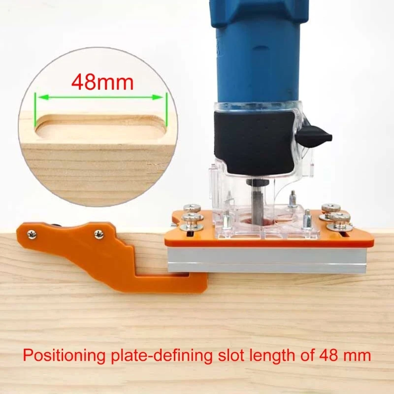 Router Slotting Locator 2 in 1 Palms Router Base Router Slotting Bracket for 65mm Trimmer Carbinet Closet