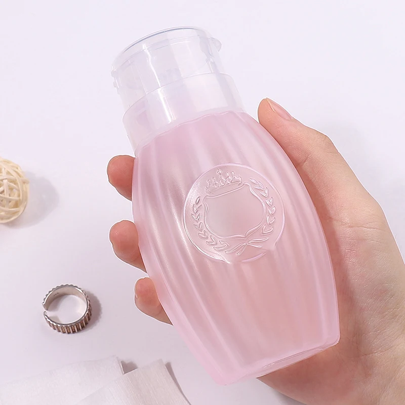 Draagbare pers Hervulbare fles Vloeistofpomp Nail Art Cleaner Aceton Remover Dispenser Lege container Tool Manicure Salon