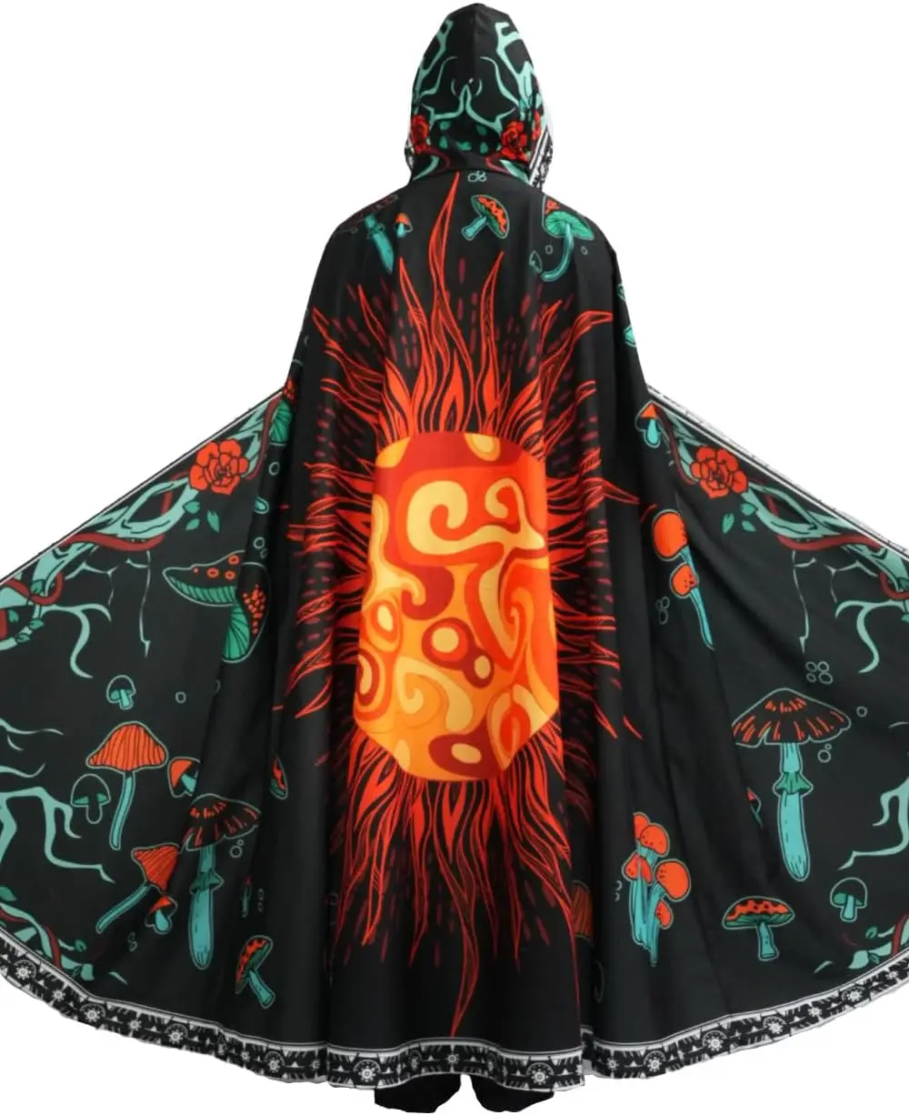 Mantello con cappuccio, mantello con cappuccio unisex con stampa HD, costume cosplay adulto uomo donna felpe natalizie mantello costumi cosplay