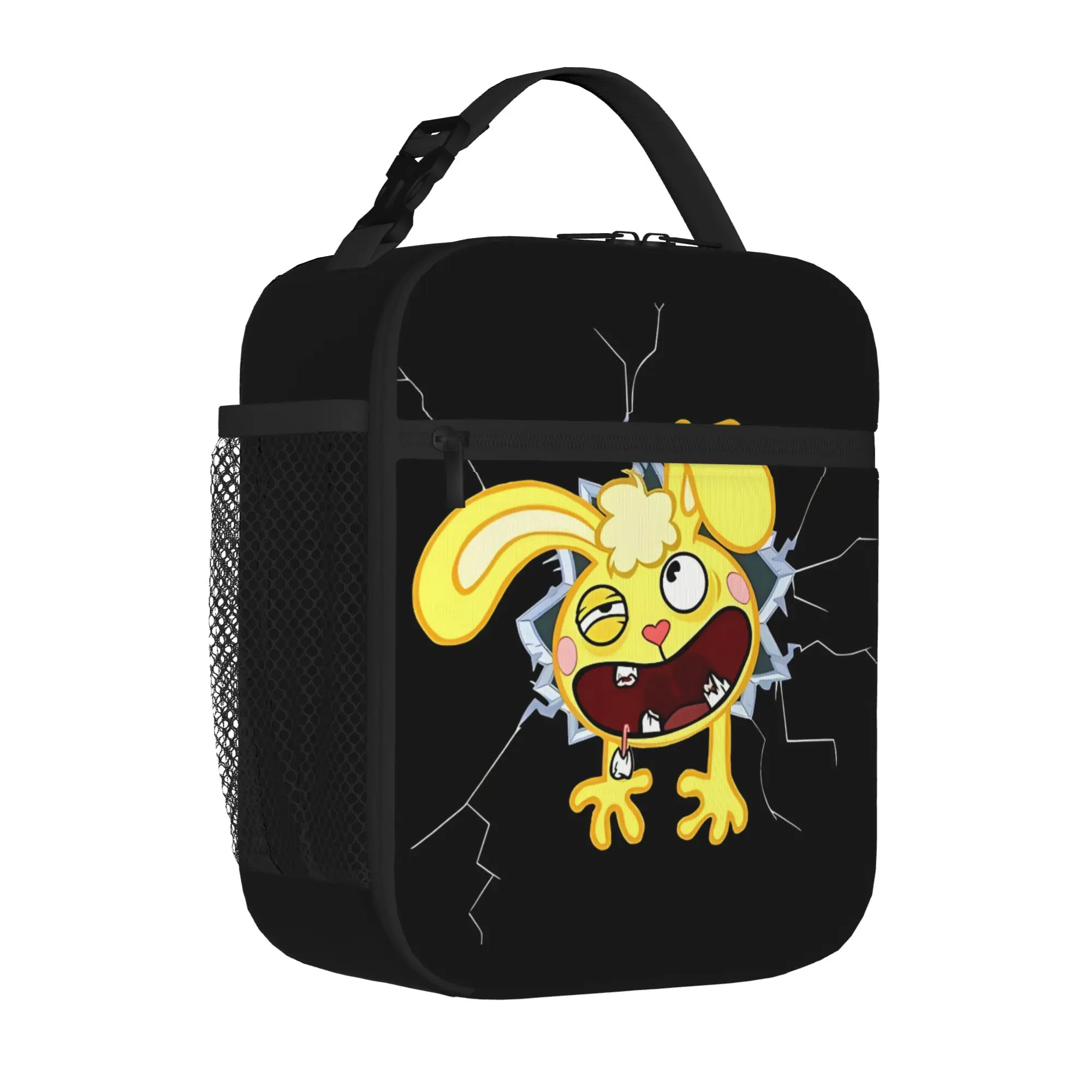 1 Piece Portable Lunch Container Cartoon Forest Critters  Zipper Closure Durable Pocket Happy Tree Friends For Lunch Box Bag