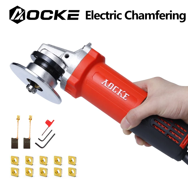 AX10 Series Multifunctional Electric Portable Chamfering Machine Metal Mold Inner Hole Trimmer 45° Straight Edge Chamfer Tool