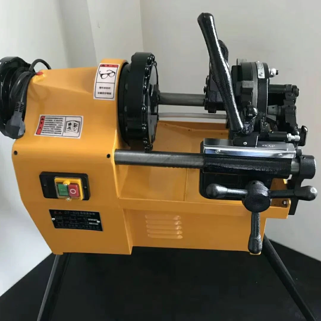 New portable wood pole threading machine for installing construction threading machine