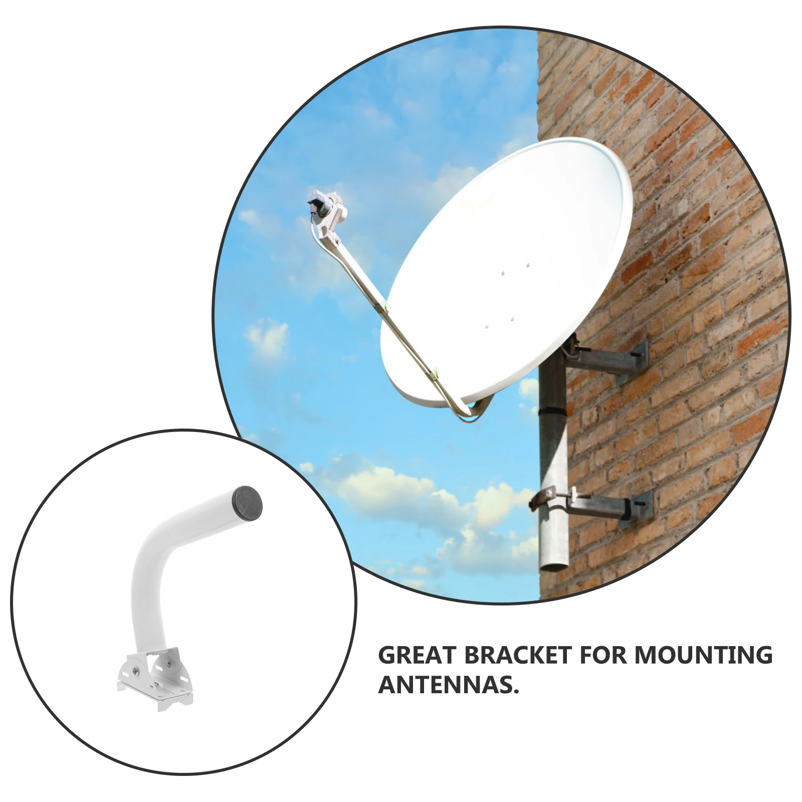 

Outdoor Antenna Mount Adjustable Bracket 120-Degree Rotation Wall Mount For Antenna Aluminum Alloy Pole