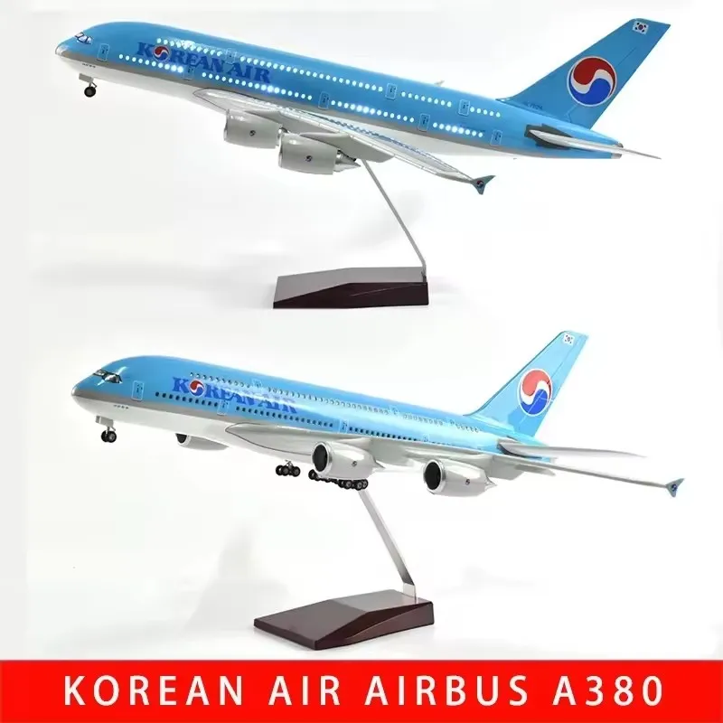 

Новый самолет, корейский B747-8/A380, модель авиакомпании, светодиодный светильник, шасси, самолет, подарки, коллекция игрушек, украшение