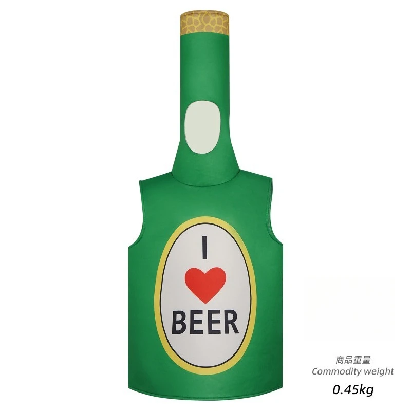 هالوين زجاجة بيرة تأثيري نيسيي-الإبداعية مضحك جوفي الزي-للجنسين مرحلة الأداء ارتداء للحفلات التنكرية تحت عنوان