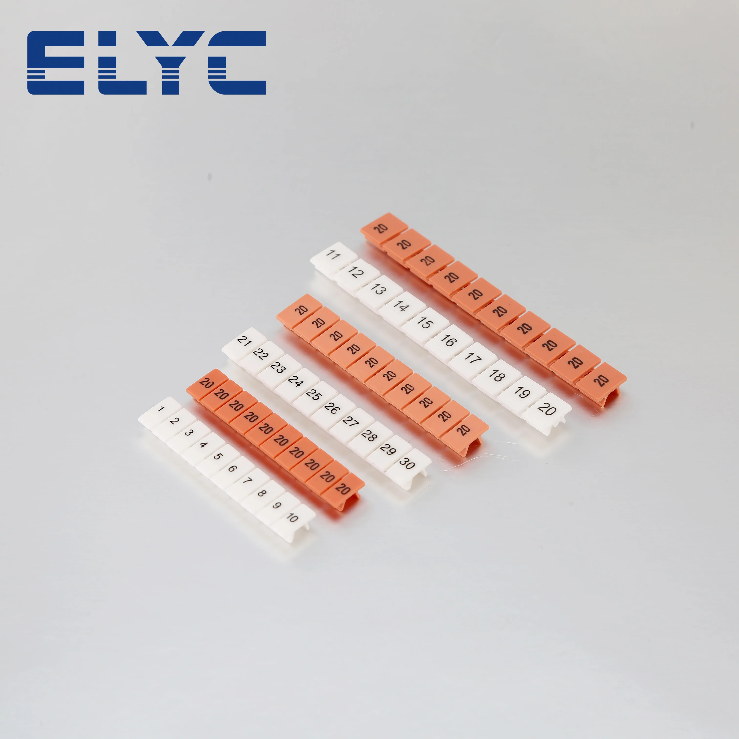 100Pcs Terminal Block Marker Strip Label ZB6 ZB5 3.5/4/8/10 ZBFM Number Tag 10 Seat DIN Rail Connector Strips Zack Marking