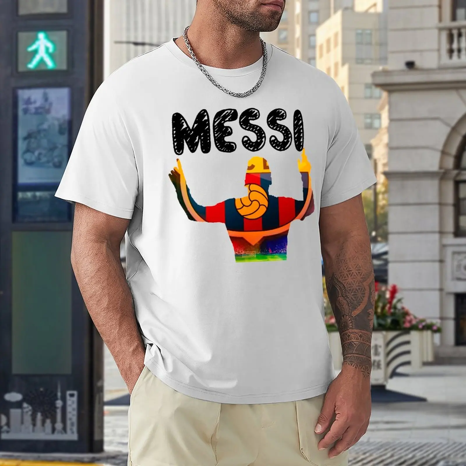 Novelty CELEBRATION Lionel And Andrés And Messi And Argentina No.10 GOAT Caricature 62 Tees Sports High Quality Activity Competi