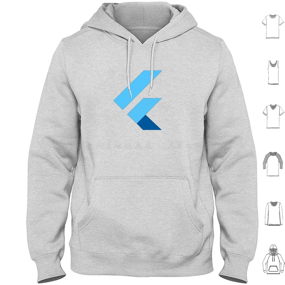 Flutter Hoodie cotton Long Sleeve Flutter Google Android Hybrid Ios Mobile Vmware Virtual Machine Web Webdev Frontend