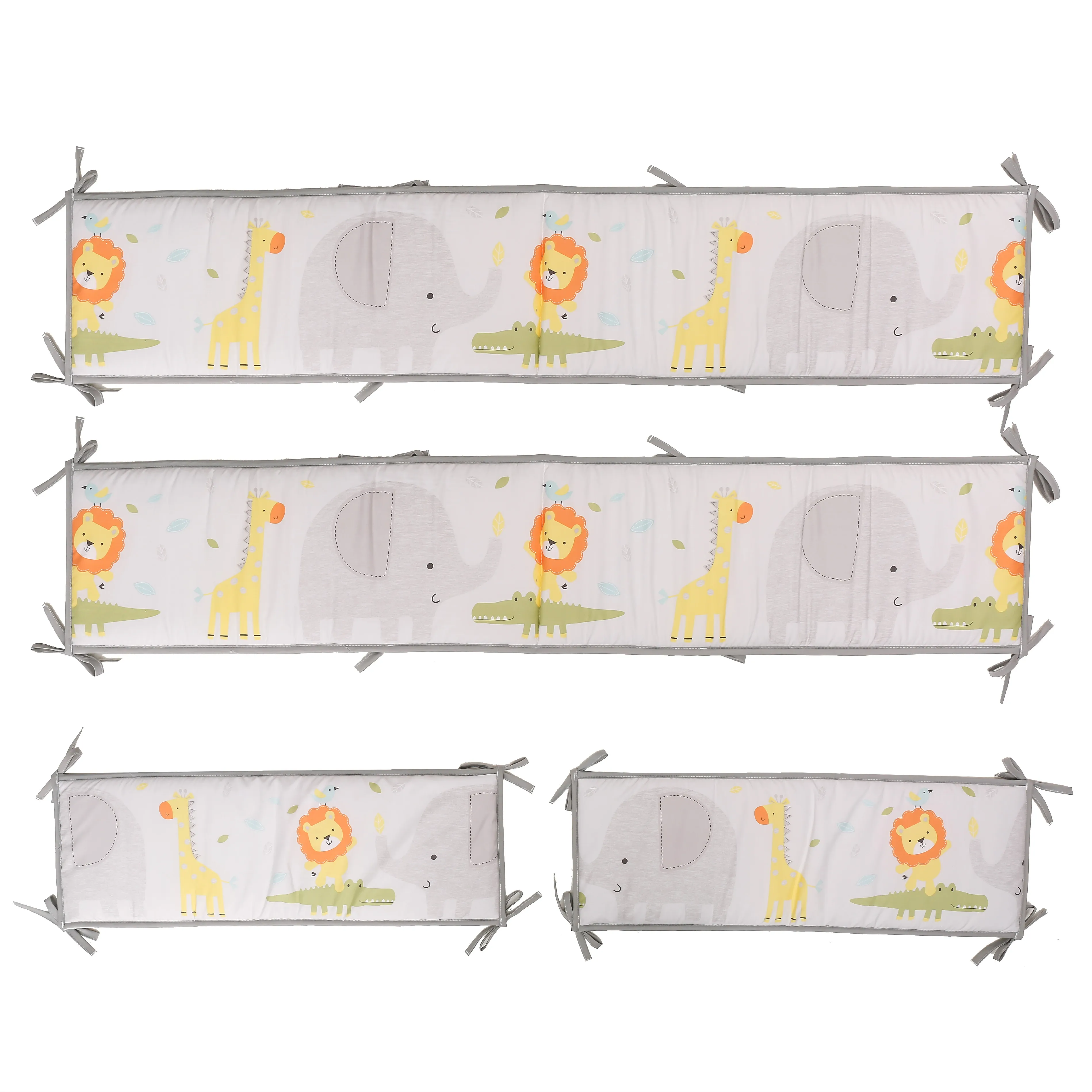 4 Uds. Parachoques de bebé, forros acolchados, almohadillas anticolisión para cuna, almohadillas acolchadas transpirables de malla de 4 interiores para niños y niñas