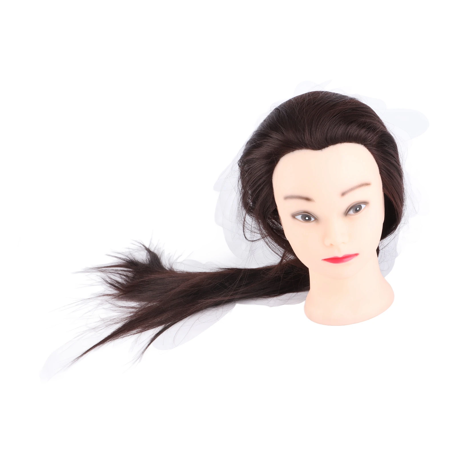 Kepala Pelatihan Tata Rambut 24in Model Kepala Pelatihan Tata Rambut Salon Manekin Praktek Tata Rias dengan Tempat Penjepit