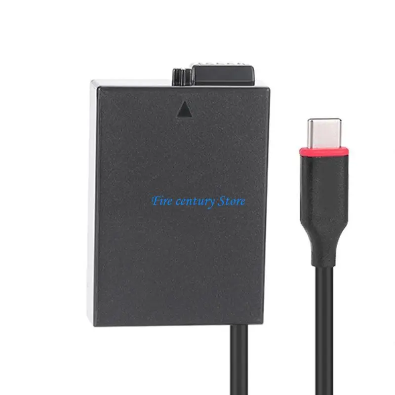 

J6PA Wearproof Camera Power Cable Type-C to for LP E8 DR-E8 Dummy Battery for Rebel T3i T2i T5i T4i Kiss X6i