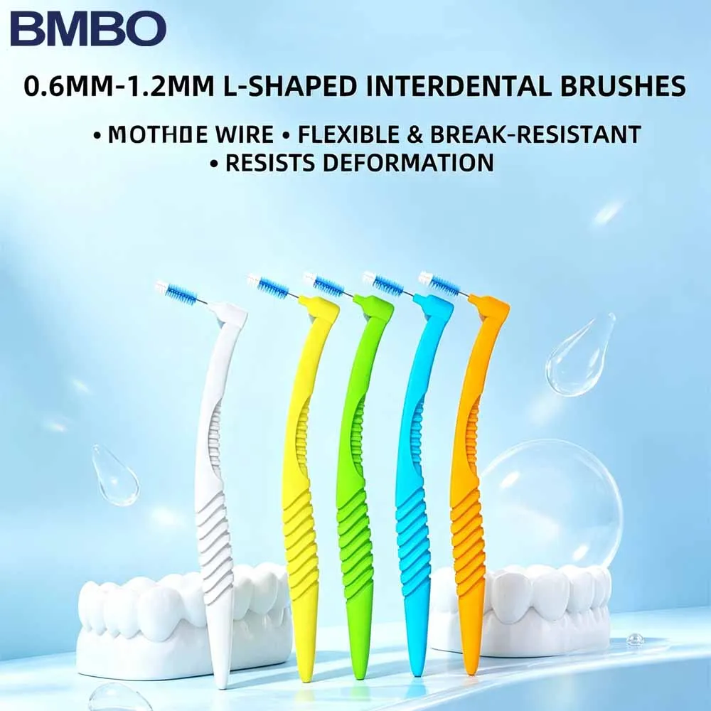 10/20pcs Interdental Brushes Soft Bristled Dental Picks for Plaque Removal Health Safe for Braces & Dental Devices 0.6mm-1.2mm