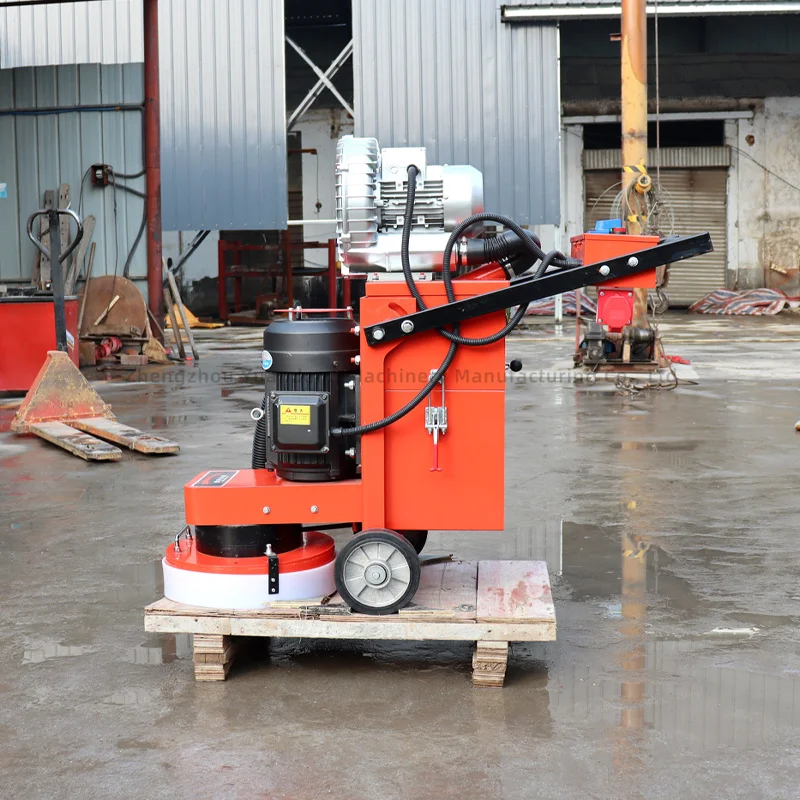 Handheld Floor Grinder With 4 Heads Grinding Discs Concrete Surface Grinding Machine Dust Free