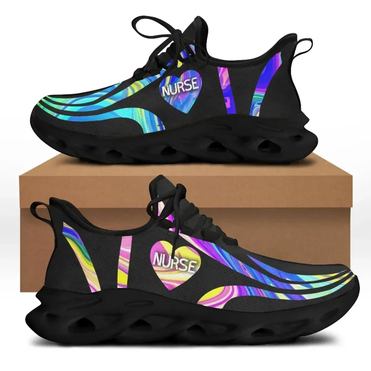 

Custom NEW Men Shoes Casual Sneakers Nursing Paintting Fancy Color Strape Air Basketball Tennis Lace-Up Male Student Footwear