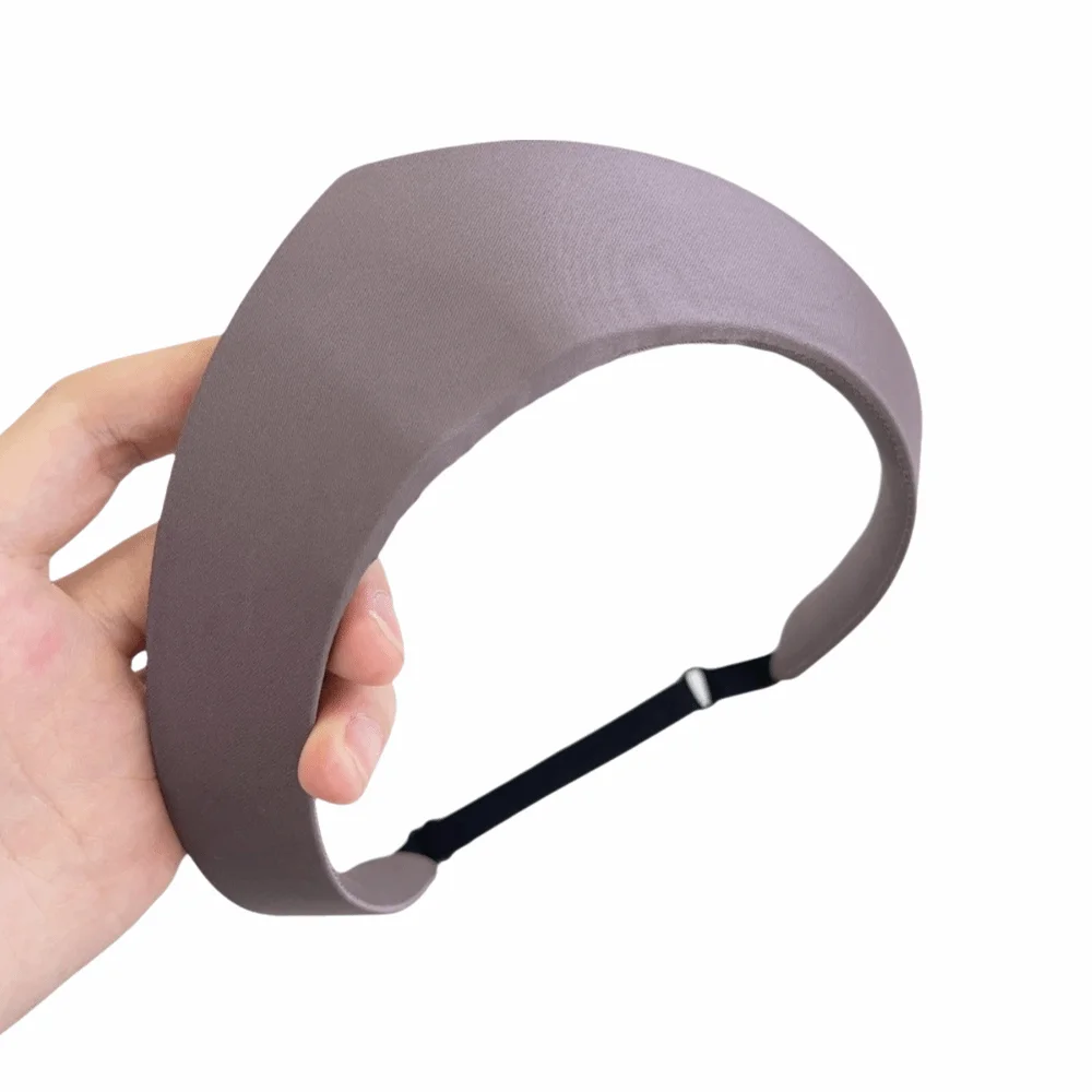 Diadema elástica con corona textil para mujer, diadema suave de estilo coreano Retro antideslizante, aro para el pelo acolchado, ancho, liso, Vintage, para ocio