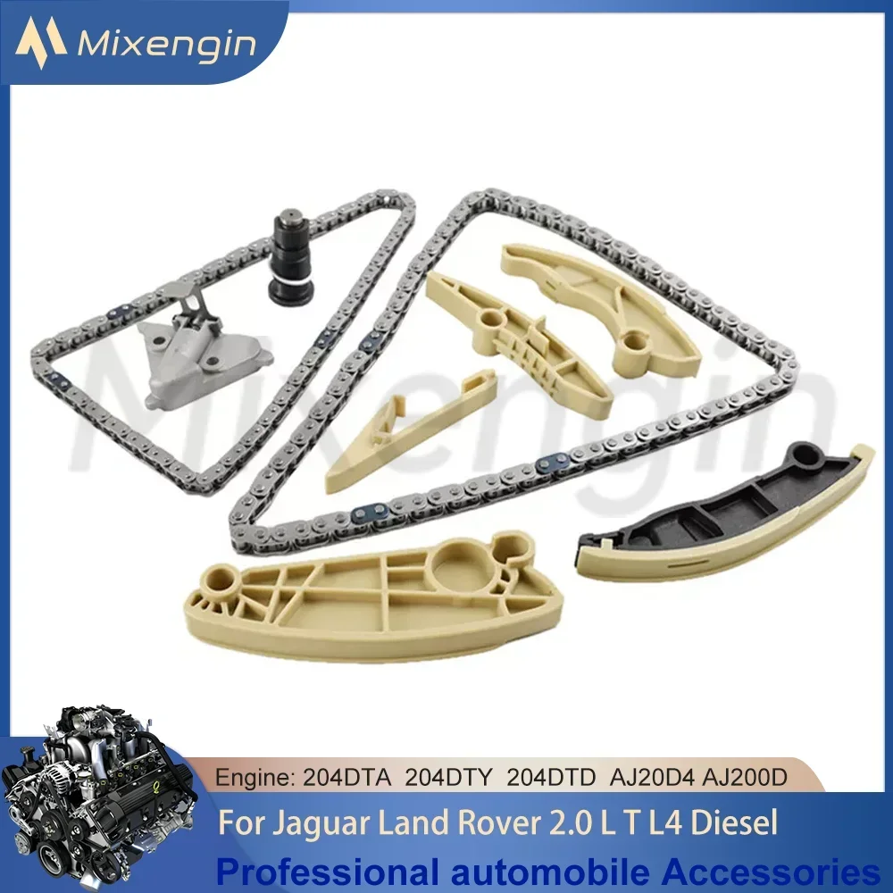 Timing Chain Kit For 2015- 204DTA  AJ20D4 2.0 L T L4 Diesel Jaguar E-pace Fpace Xe Xf Land Rover Defender Discovery Engine Parts