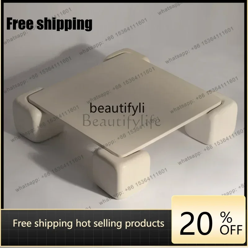 Creative Modern and Simple Design Transparent Tempered Glass Dice Tea TableFactory Direct