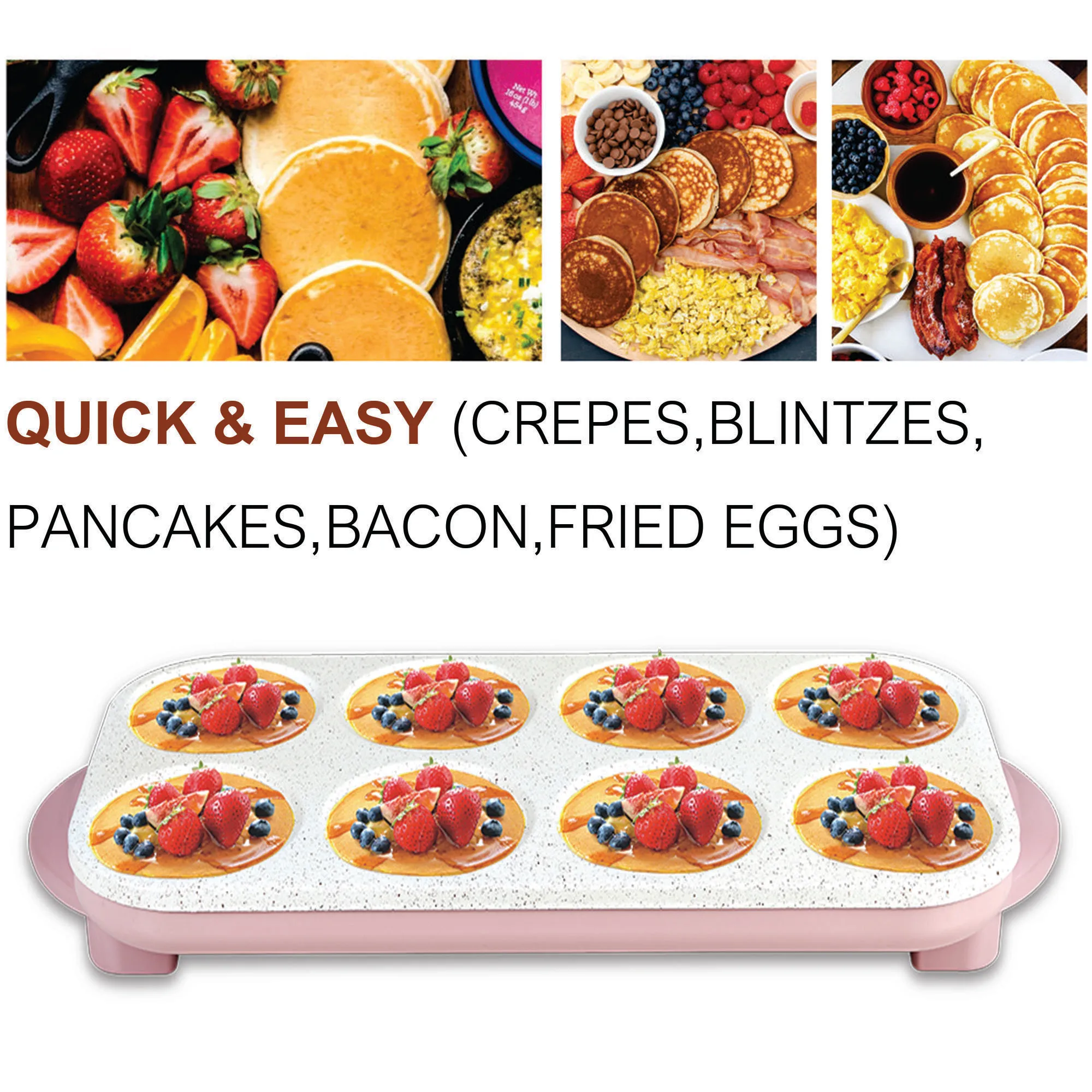 Multi Functtional Pancake Maker 8 Holes Nuts Cake Donut Machine Kitchen Breakfast Non-stick Cook Plates BBQ 800W Sonifer