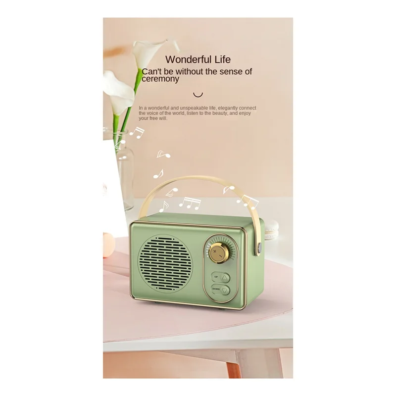 Bluetooth Speaker Classical Retro Music Player Sound Stereo Portable Mini Travel Music Player Purple