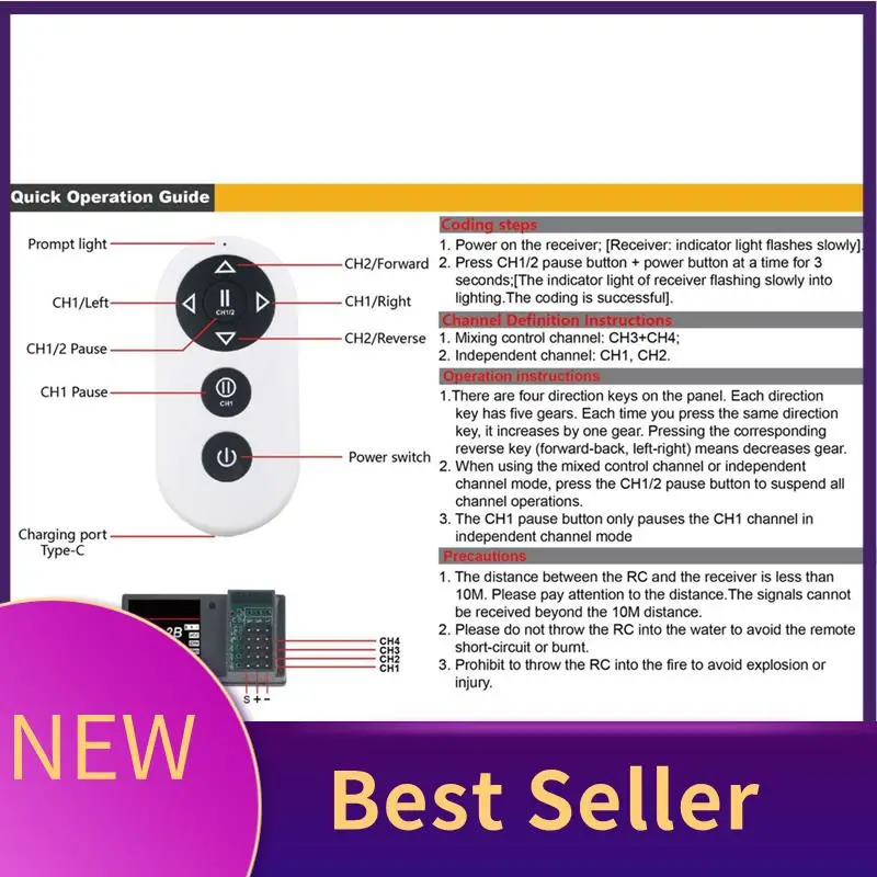 

M07K-2.4G 4-CH Wireless Remote Control With Receiver Mini Wireless Remote Controlfor Transmitter Controller For Rc Car Boat