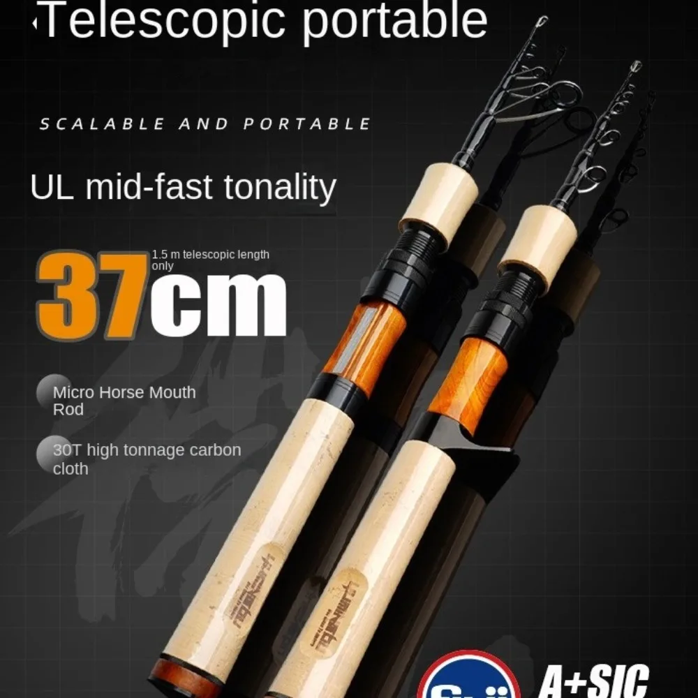 

1.55m/1.68m Telescopic Fishing Rod Glass Fibre Fishing Pole Casting Rod Fishing Rod Reel Set Lure Set Hooks Feeder Rod