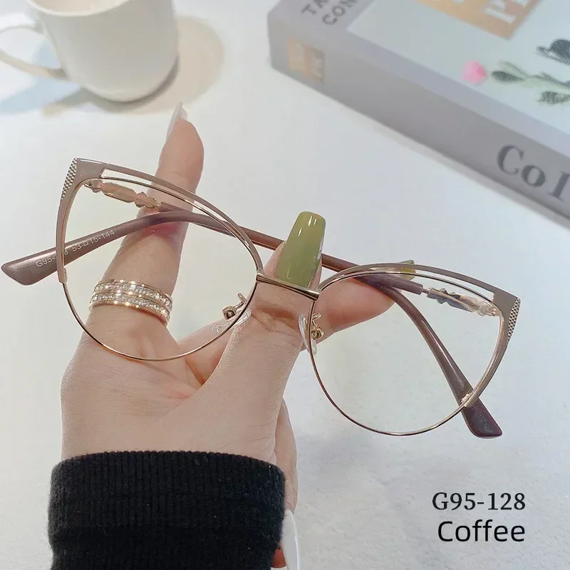 

New Fashion Anti Blue Light Blocking Glasses Women Men Retro Cat Eye Frame Reading Computer Clear Lens Simple Female