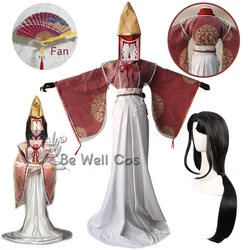 Identity V Michiko Third Anniversary Kimono Gorgeous Uniform Outfits Geisha Cosplay Costume Wig Fan For Halloween Role Play