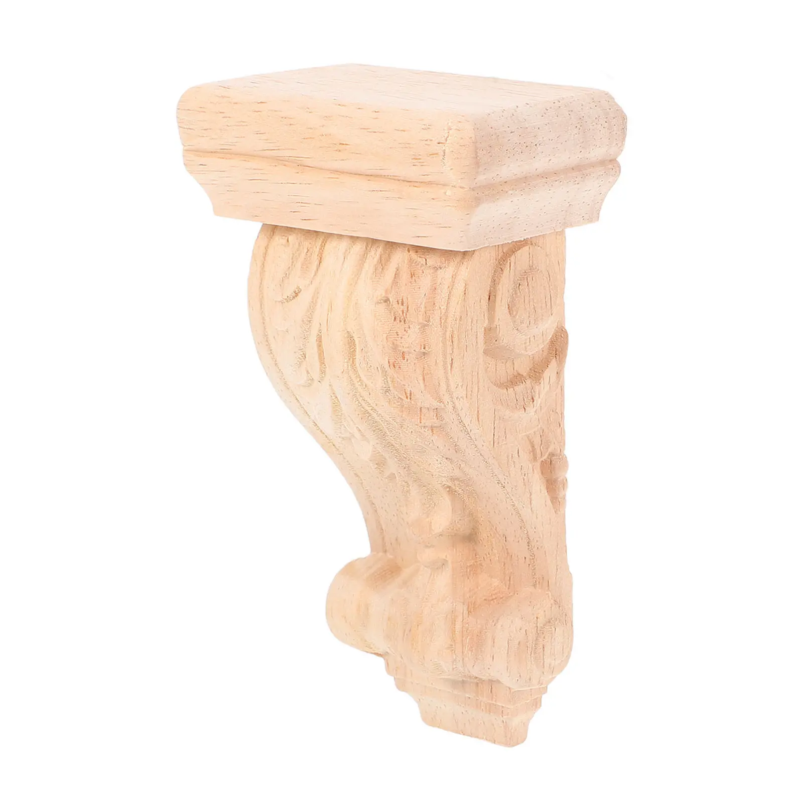 Solid Wood Carved Roman Column Corbel European Elegant Decorative Shelf Bracket for Fireplace Mantel Doorway Beam Wall