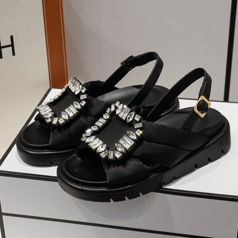 

New Women Shoes Exquisite Metal Decoration Platform Sandals for Woman Fashion Vacation Casual Shoes Designer Shoes Zapatos Mujer