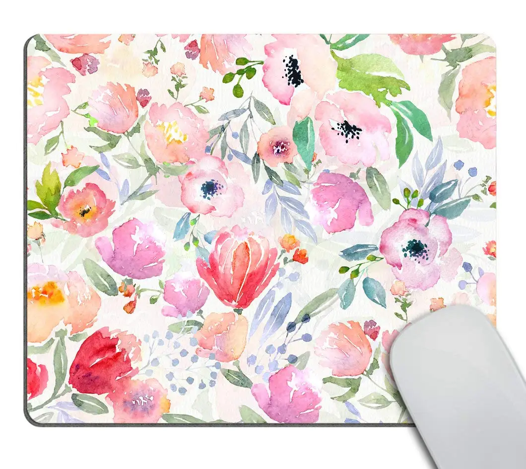 Hot-Selling Watercolor Patterns Printing Mouse Pads Comfortable Gaming Mousepad Mouse Mat Keyboard Mats Desk Pad 22x18cm