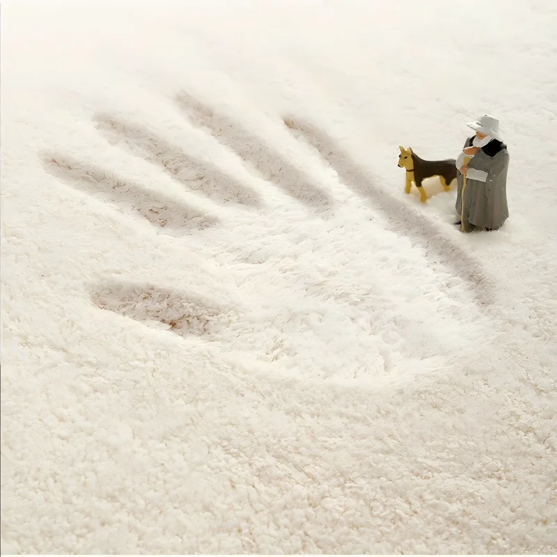 VIKAMA Girls' Carpet Bedside Rug Bedroom Heart-Shaped Cute Bedside Mat Bedroom Faux Cashmere Pad Durable and Machine Washable